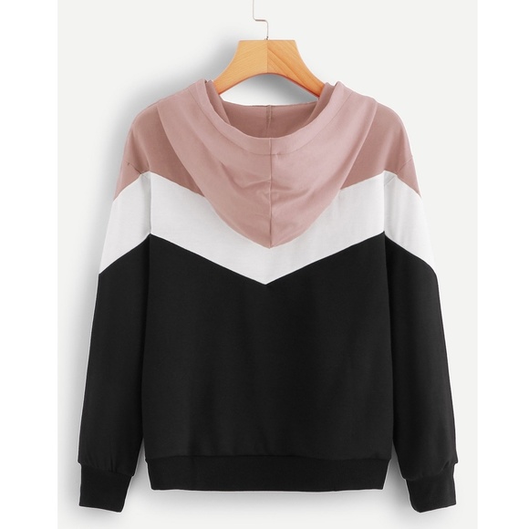 Color Block Hoodie Sweatshirt - Picture 3 of 7